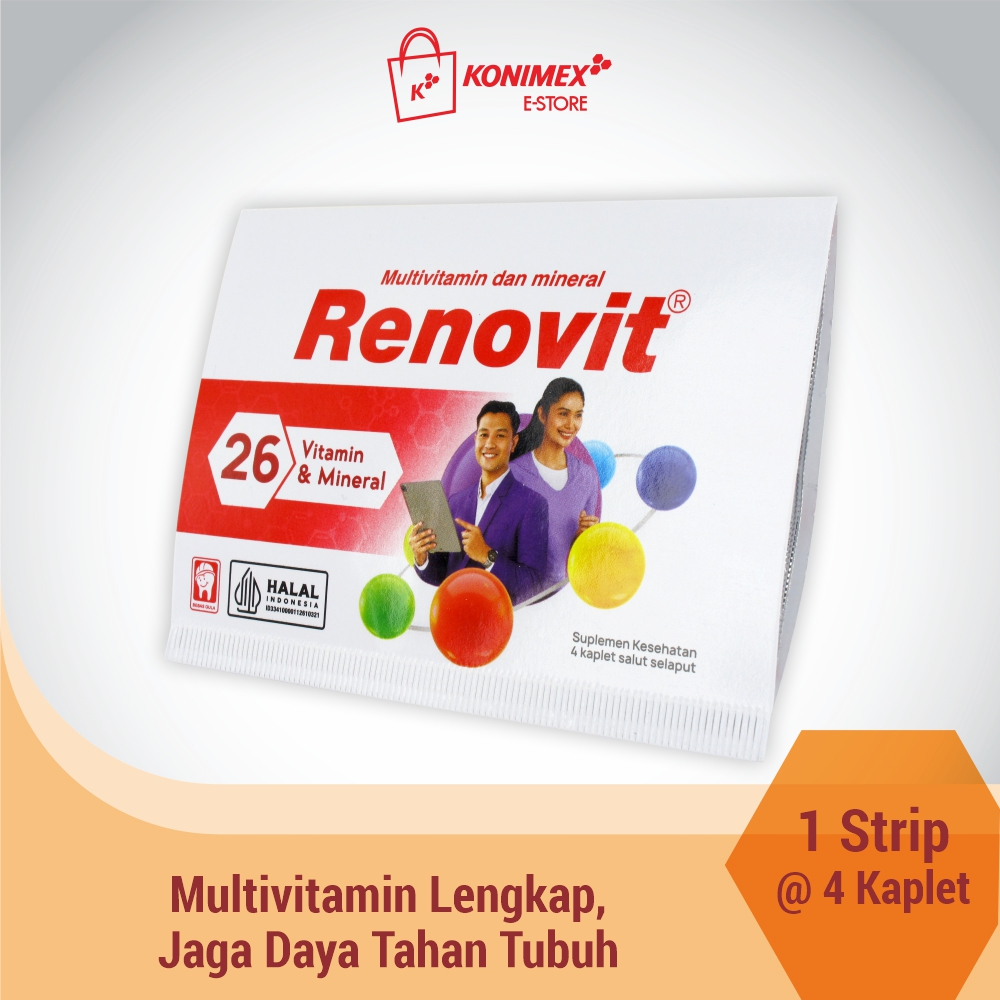 Renovit Multivitamin & Mineral Strip 4 Kandungan Lengkap untuk Sehat