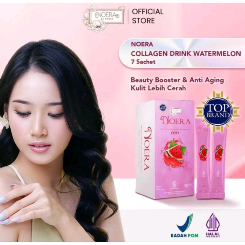 Noera Collagen Drink Travel Size isi 7 sachet Collagen Noera Semangka | Collagen Noera Peach