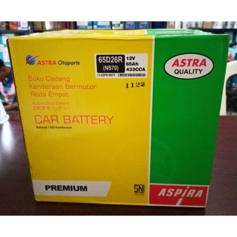 aki mobil kijang panther L300 Aspira Astra Otoparts NS70 premium 12v65ah