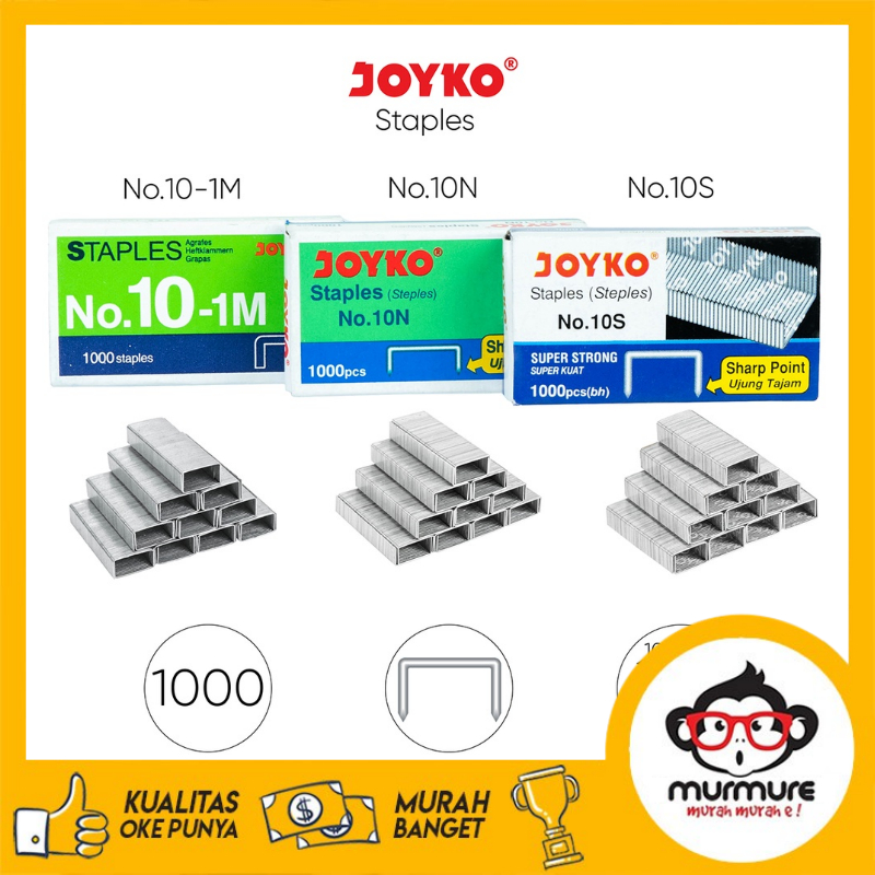 

MURMURE I STAPLES ISI STAPLER REFILL STAPLER JOYKO NO. 10 BOX 1000 PCS