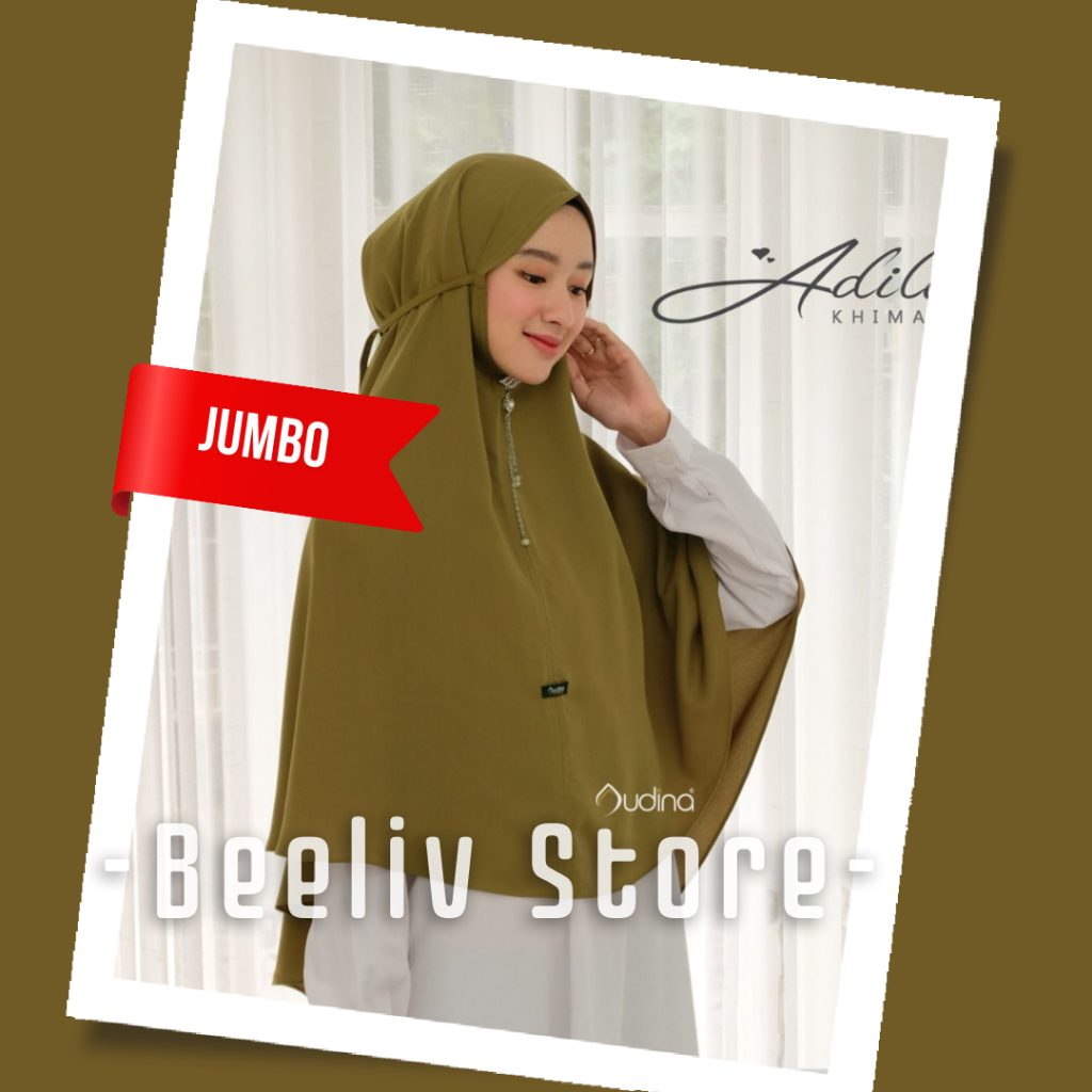 Bergo Jumbo Syari Non Pad ADILA Khimar by Audina