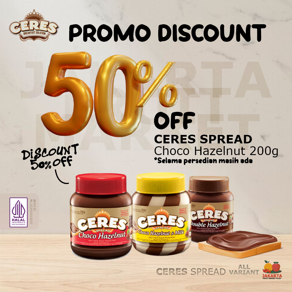 

[PROMO] CERES SPREAD ALL Varian choco double hazelnut milk selai olesan roti