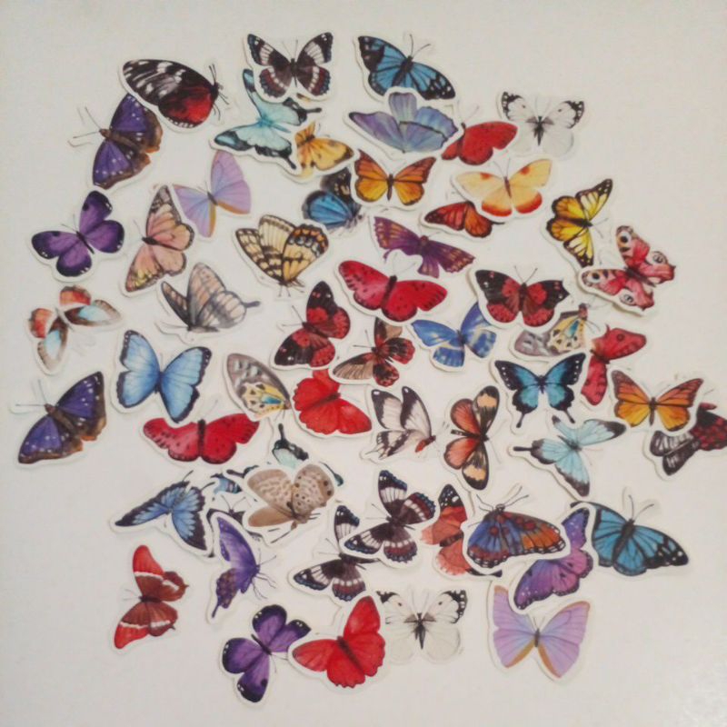 

(Kindly) Butterfly Sticker - Stiker Kupu-kupu (20 pcs) - Sticker Jurnal Stiker Buku DIY