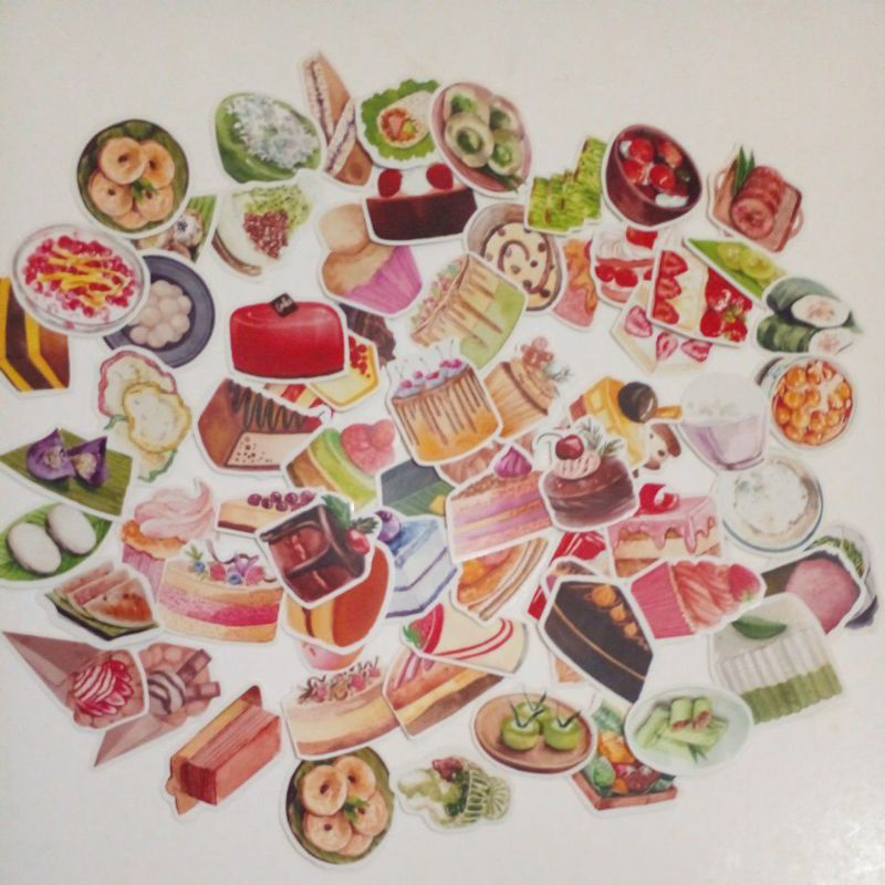 

(Kindly) Food Sticker - Dessert Sticker - Stiker Makanan Cake/Traditional (20 pcs)