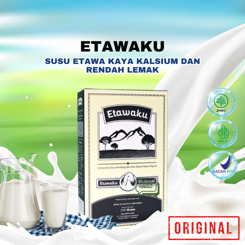 

SUSU ETAWAKU PLATINUM SUSU KAYA KALSIUM RENDAH LEMAK - Bantu atasi masalah nyeri sendir dan pernafasan