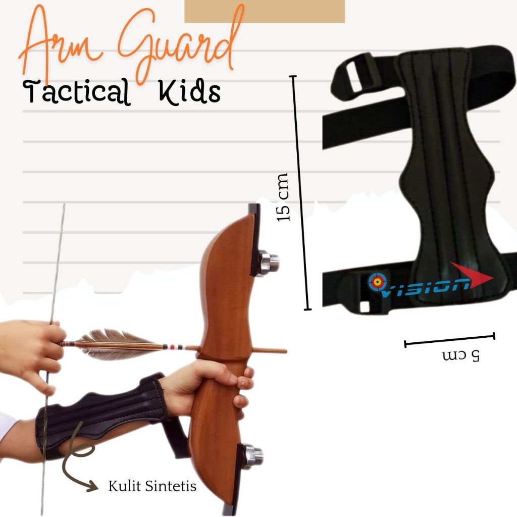 Arm Guard Anak Model Tactical / Arm Guard Murah Pelindung Lengan Anak Panahan - Vision Archery