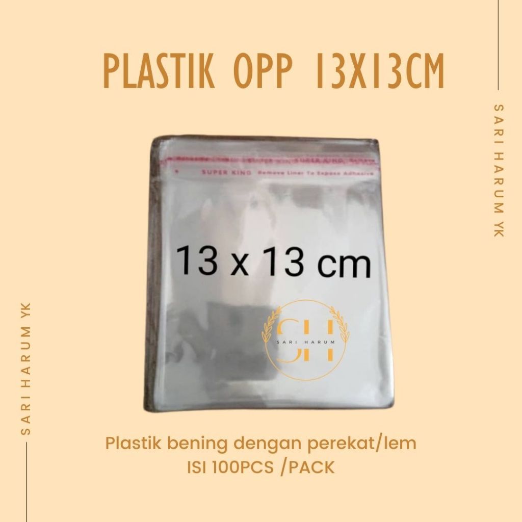 

Plastik OPP seal 13x13cm 100 lembar