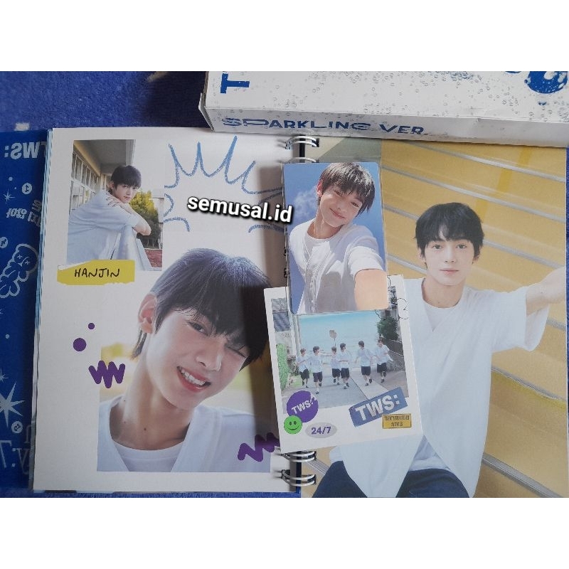 Photocard Official TWS Hanjin Album Sparkling Blue
