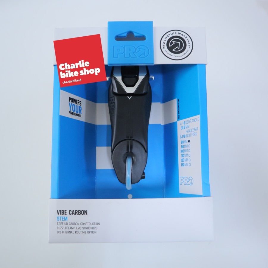 PRO Vibe Carbon Stem - Black 31.8mm 6 Degree - 80mm