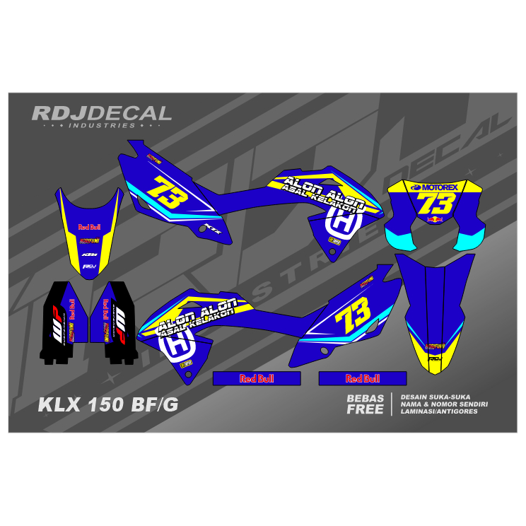 DECAL STIKER KLX BF (002) DEKAL STICKER KLX 150 G/NEW/SE EXTREME FULLBODY 2016 2017 2018 2019 2020 2