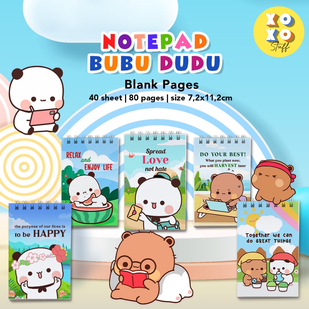 

NOTEPAD Pocket BUBU DUDU Polos 80 halaman