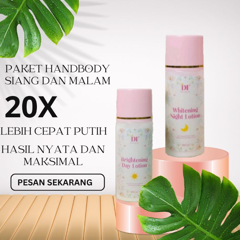 HANDBODY PEMUTIH BADAN SIANG DAN MALAM DF BEAUTY BPOM -  HB WHTENING - HB PEMUTIH - HB DOSTING -  HB