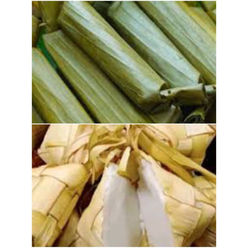 

Lontong daun 10biji, ketupat 10biji