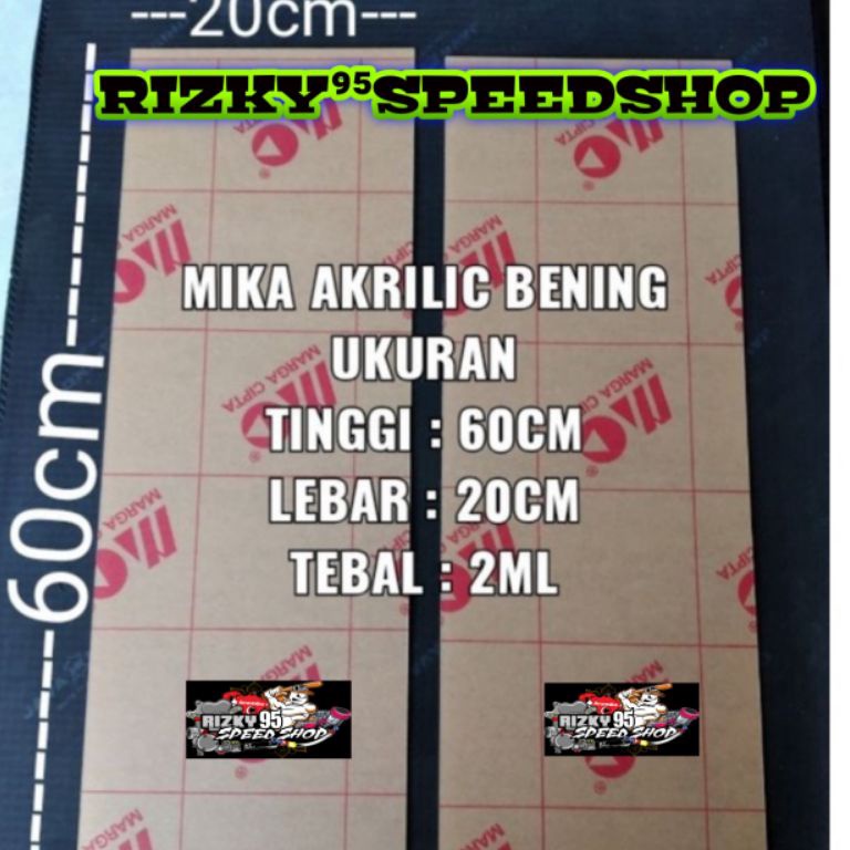 

KODE G58U Mika akrilik bening lembaran ukuran panjang 6cm lebar 2cm tebal 2ml