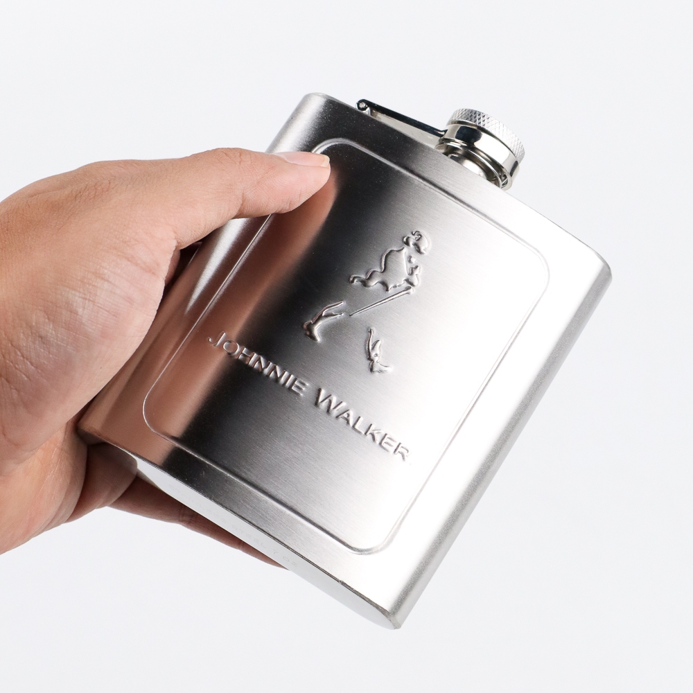 Botol arak wine whiskey pipih stainless steel hip flask memo bottle anti karat Hip Flask Botol Minum
