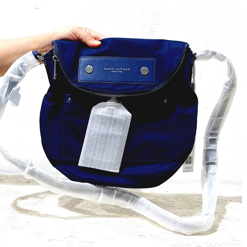 marc jacobs tas wanita original MJ 10 preepy nylon Large navy