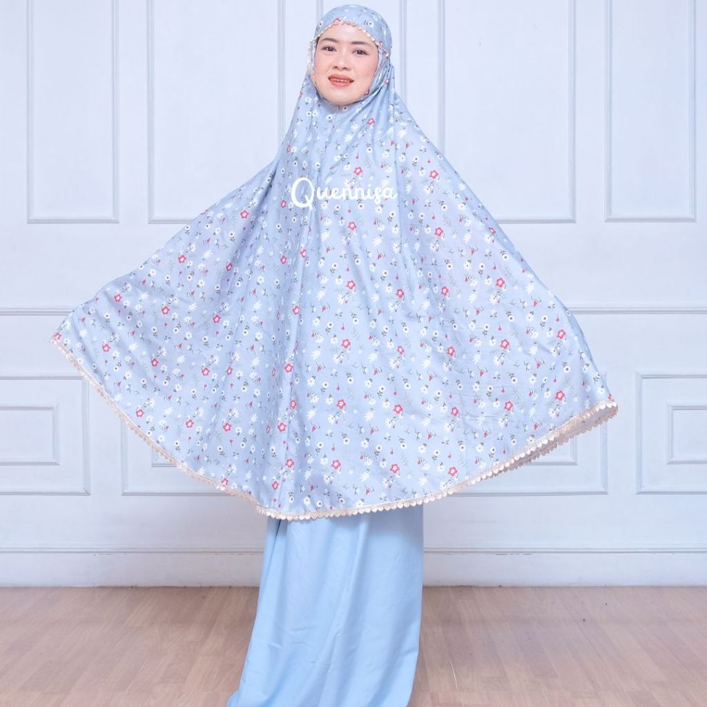 Quennisa | Mukena Motif Dewasa Traveling Renda Mewah