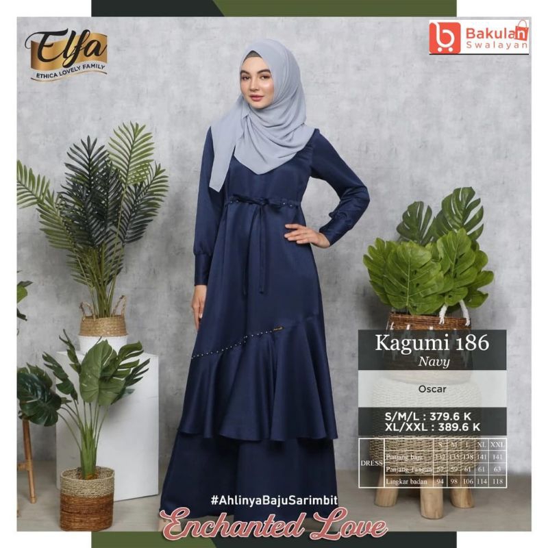 GAMIS ETHICA_KAGUMI 186 NAVY_Promo Spesial Diskon 30% |100% Ori |