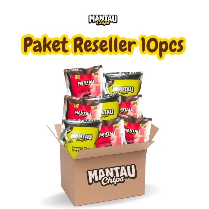 

PAKET RESELLER Mantau Chips keripik singkong kemasan lite