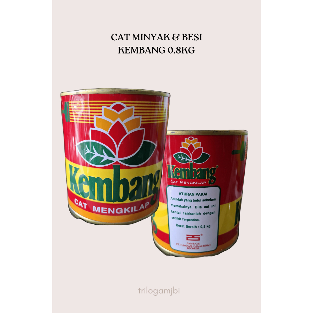 

Cat Minyak Kayu dan Besi Merek Kembang Merah 0.8kg