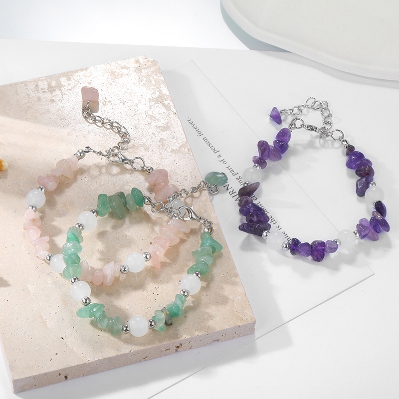 COD  Gelang Kristal Manik-manik /Gelang Batu Pecah/ Gelang Batu Etnik/ Stone Bracellet/ Gelang Batu 