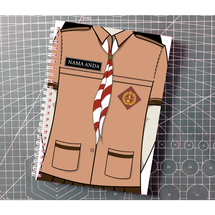 

blocknote hardcover A5 jilid spiral sragam pramuka