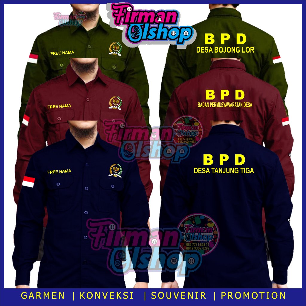 Big size Kemeja BPD baju BPD seragam BPD Pdh BPD kemeja kerja BPD baju kerja BPD kemeja badan pemusa