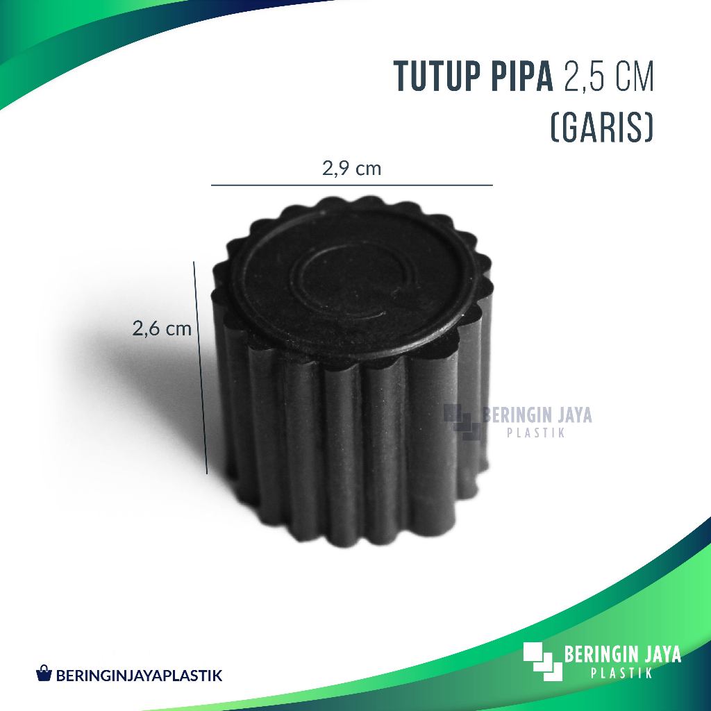 Kaki Karet Tutup Pipa Garis 2,5 cm Bulat Alas Kursi dan Meja / Besi / Aluminium (Karet PVC )