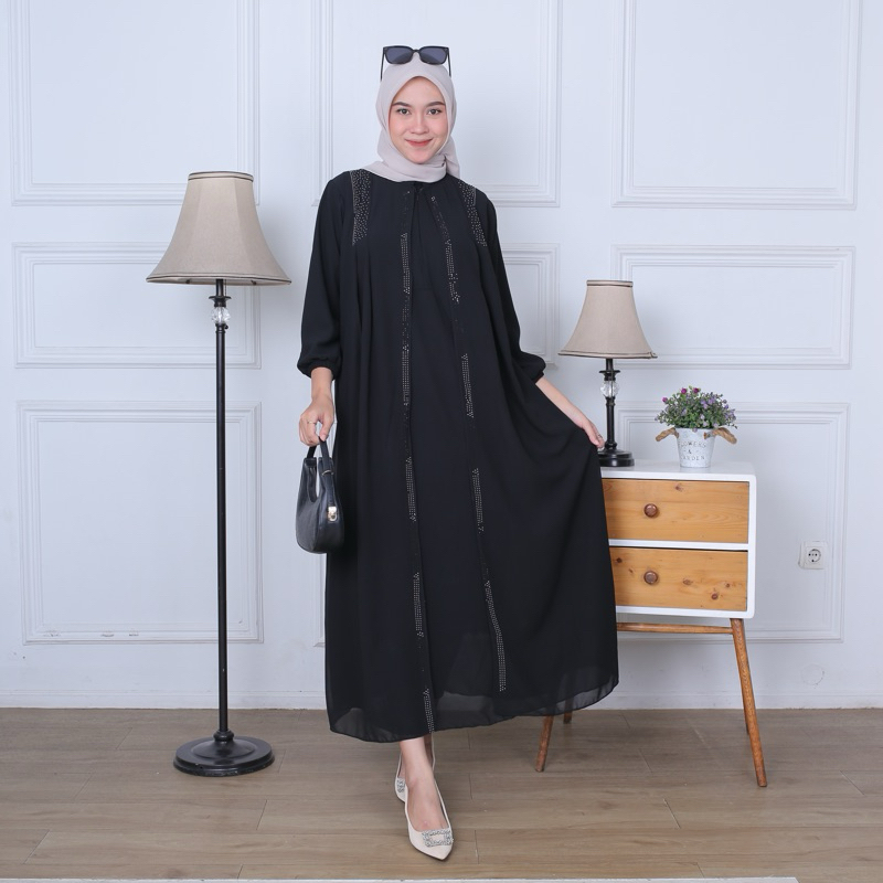 Elniza Gamis Ceruty Babydoll Payet