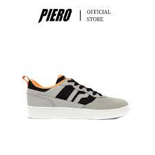 Piero Sepatu Casual Jorge Grey Black White Original