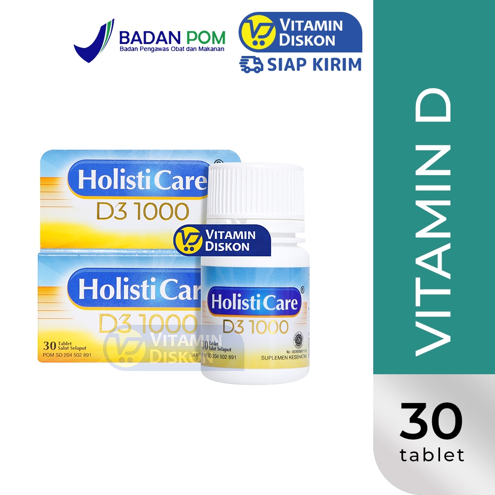 HOLISTICARE D3 1000 - 30 TABLET | Suplemen Kebutuhan Vitamin D Untuk Tubuh
