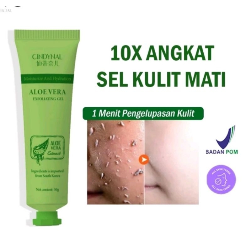 ALOE VERA EXFOLIATING GEL PERONTOK DAKI DAN KULIT MATI