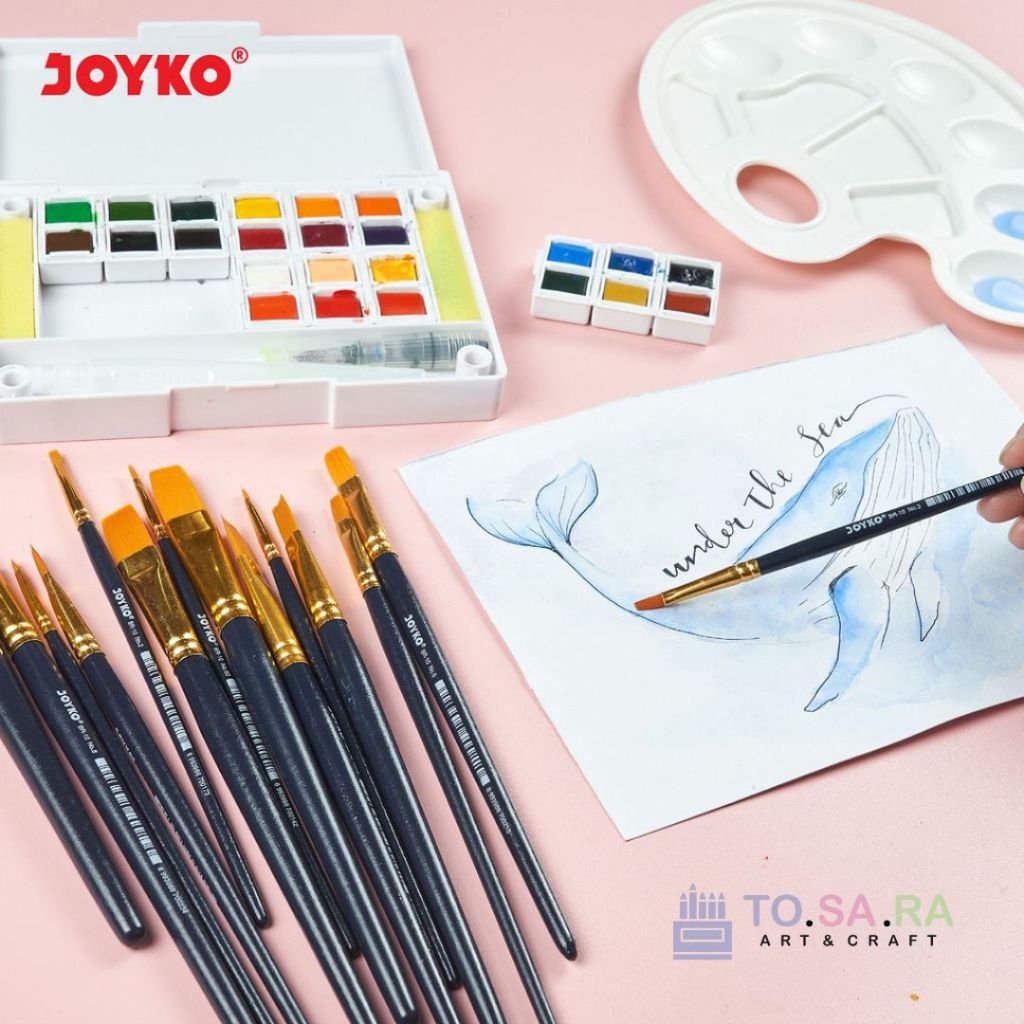 

Brush Kuas Cat Air Cat Minyak Lukis Acrylic Joyko BR-10 Satuan