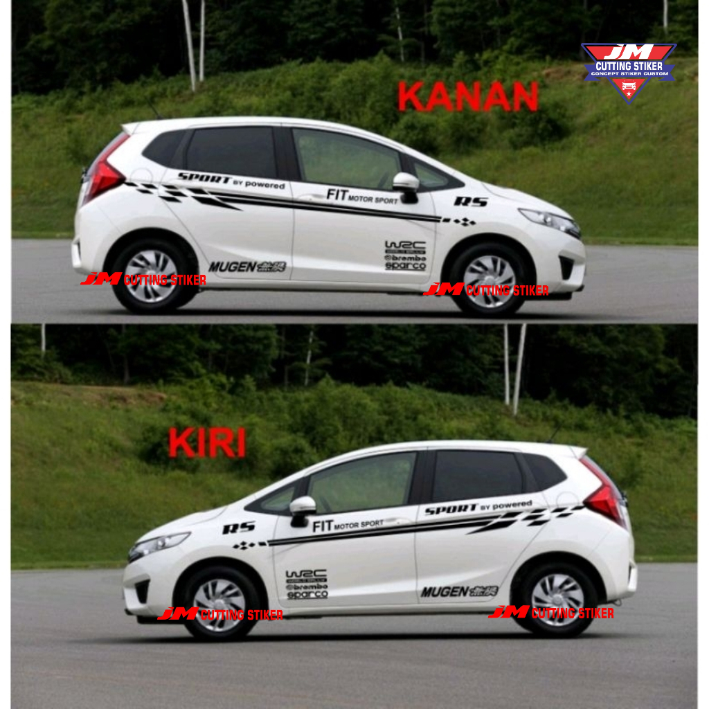 Stiker body samping mobil jazz cutting stiker list body minimalis mobil jazz