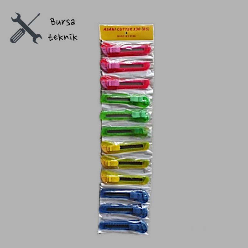 

(COD) Cutter lembaran eceran kater renceng warna warni eceran murah Termurah