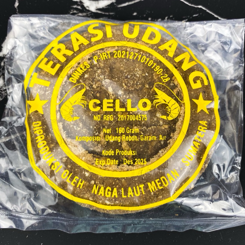 

Original Terasi Udang Asli Medan Cap Cello