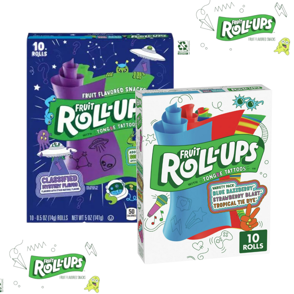 

Fruit Roll Ups Fruit Flavored Snacks Mystery Flavor and Solar Melon Permen Viral