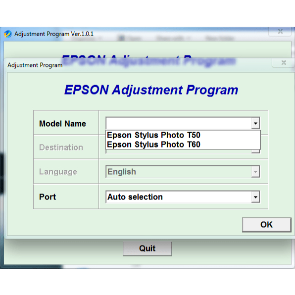 Epson Adjustment Program T50 T60 (ESP)