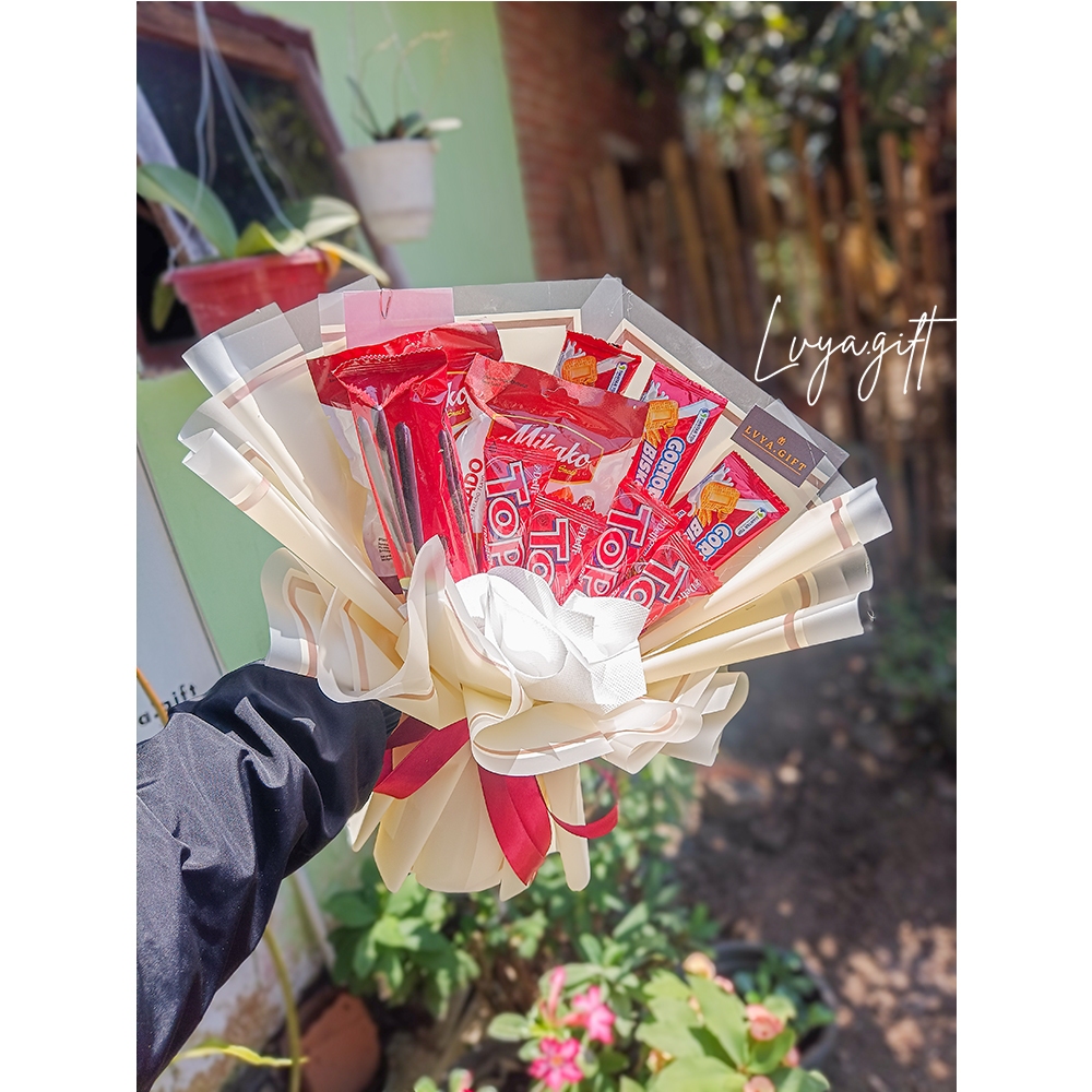 

LVYA.GIFT 4321 75 BUKET SNACK SERBA MERAH PREMIUM