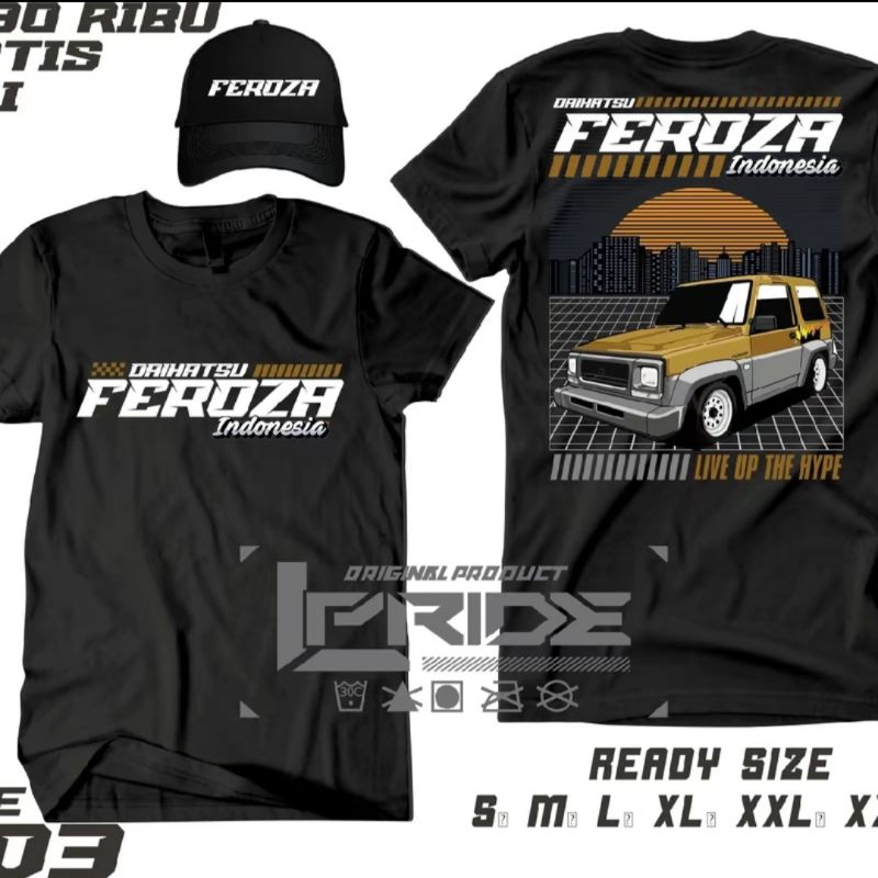 KAOS MOBIL FEROZA FREE TOPI || KAOS MOBIL FEROZA || KAOS FEROZA || FEROZA || KAOS DAIHATSU || KAOS M