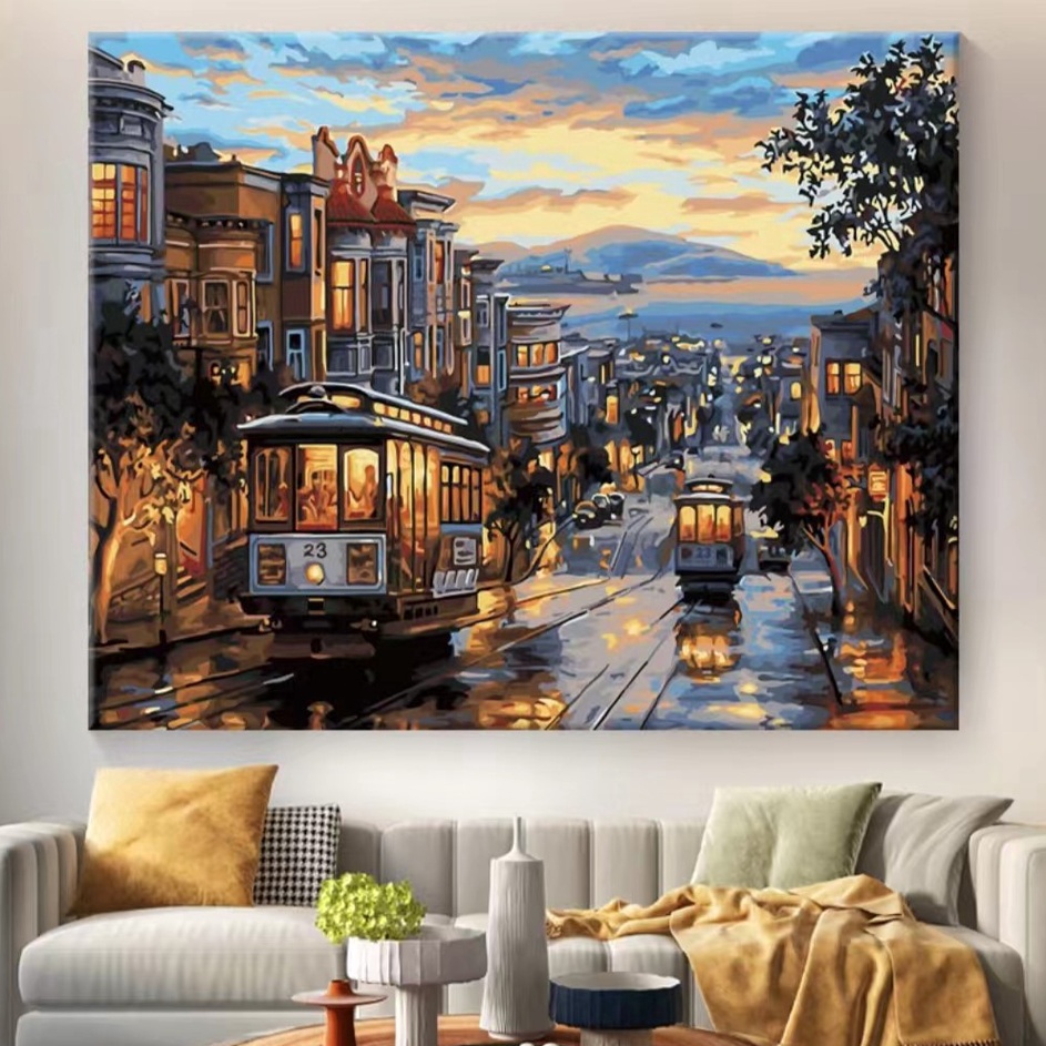 

Pasti Ready DIY Painting Canvas Paint By Number kit Lukisan 4x5cm