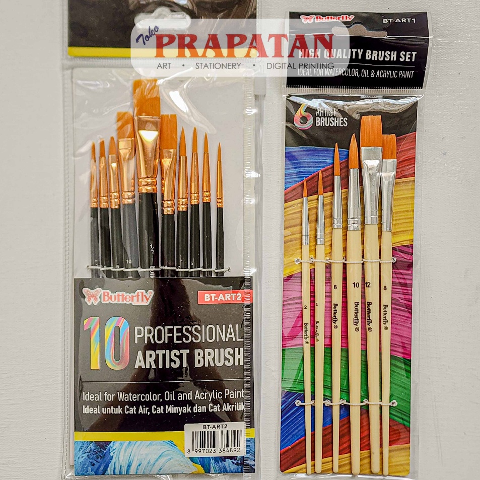 

Get Surprise Kuas Lukis Butterfly Set BTART Paint Brush Set