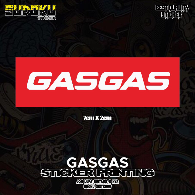 

STICKER STIKER PRINTING GASGAS