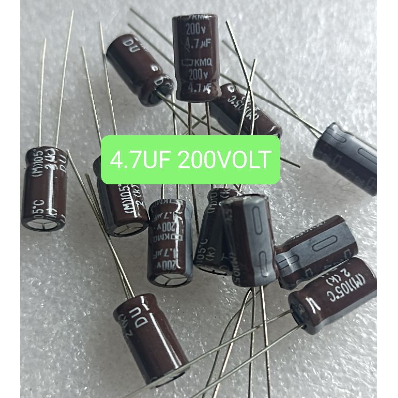 10BUAH ELCO 4.7UF 200VOLT  ELKO 4.7 UF 200V 4,7UF 200 VOLT