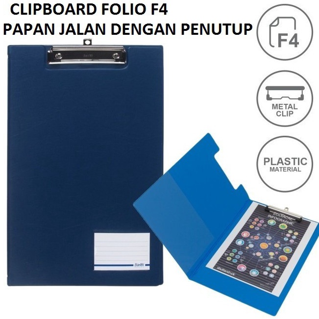 

Kejar Kejutan Bantex Clipboard Papan Jalan Model Cover Penutup Folio F4