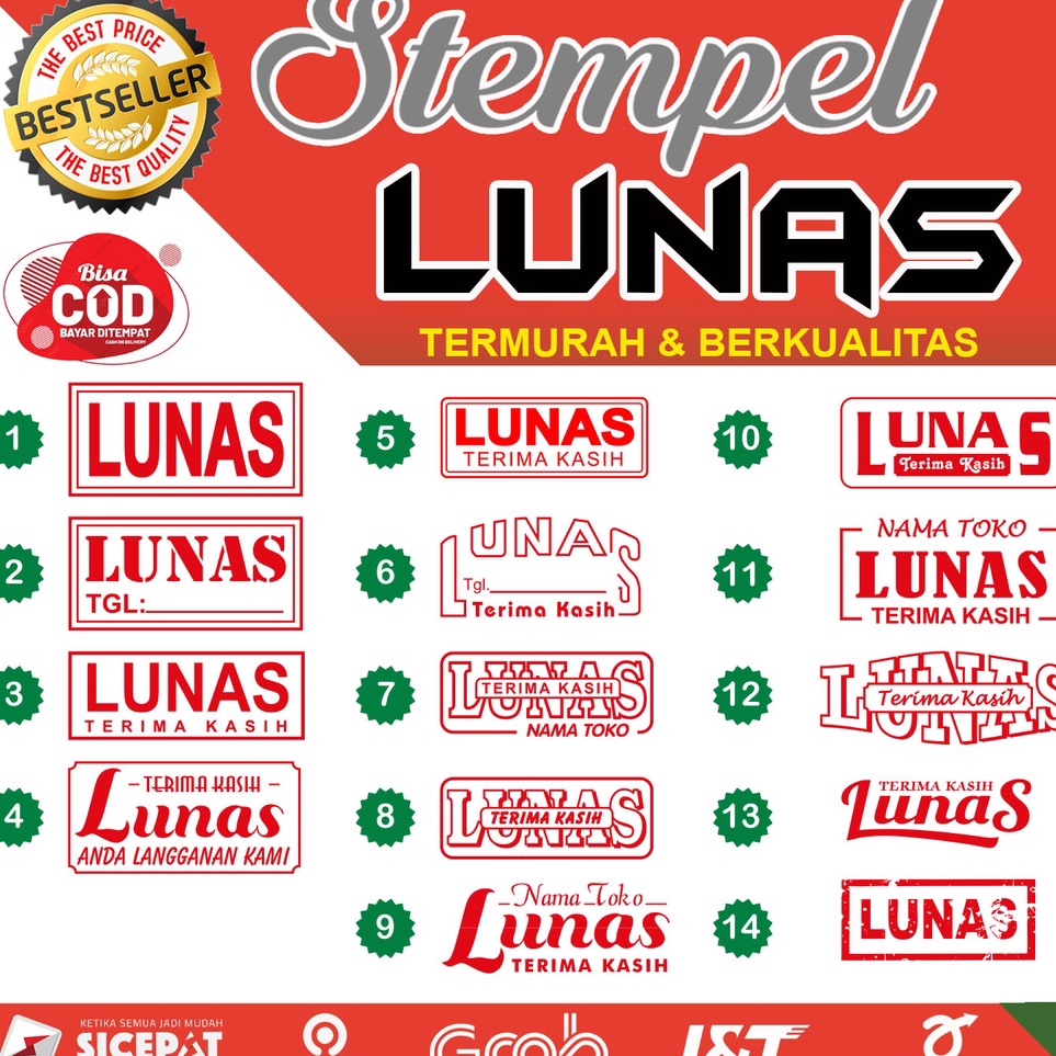 

Pusat Pembelian STEMPEL LUNAS OTOMATIS 1 WARNA MURAH AWET