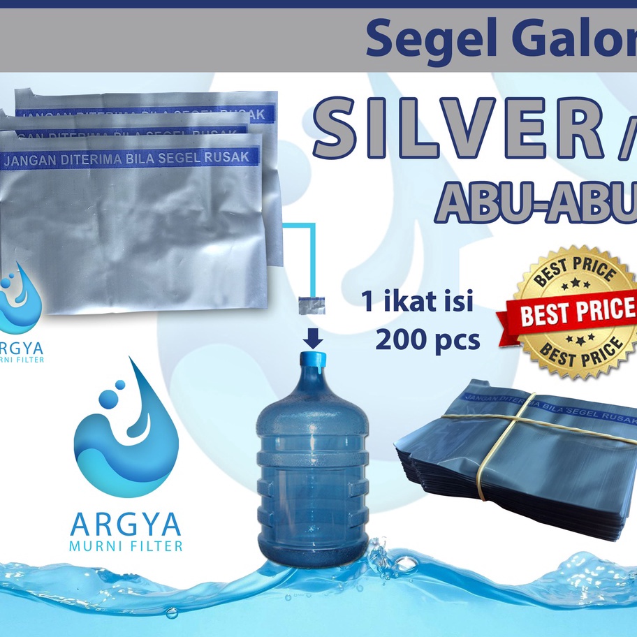 Penjualan TerbaikCOD Segel Galon  Segel Plastik Galon Silver Abuabu