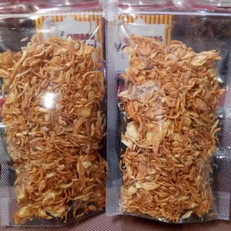 

BAWANG GORENG BREBES ASLI 50gram KEMASAN POUCH PAKET 2PCS