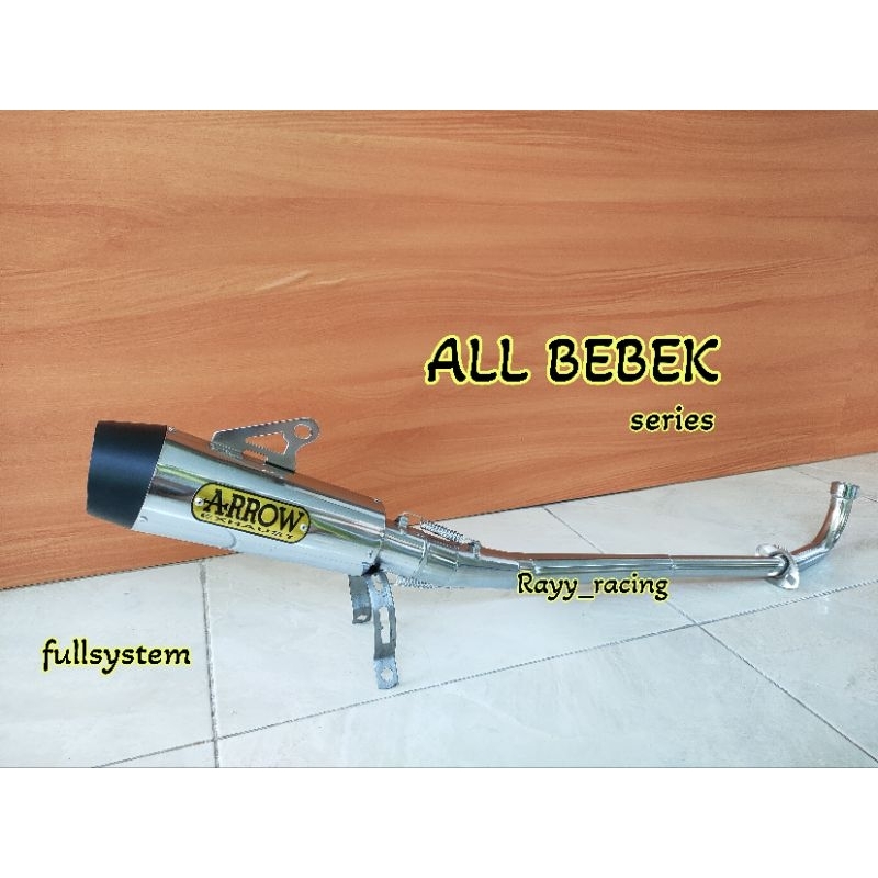 knalpot racing ARROW untuk motor BEBEK ALL VARIAN/TYPE. jupiter z.vega R.supra x 125. karisma. supra