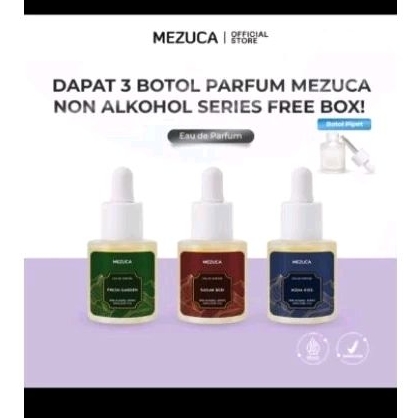 Dapat 3 Parfum Non Alkohol Mezuca Non Alkohol Series 20ml Free Box Eau de Perfume Wangi Dijamin biki